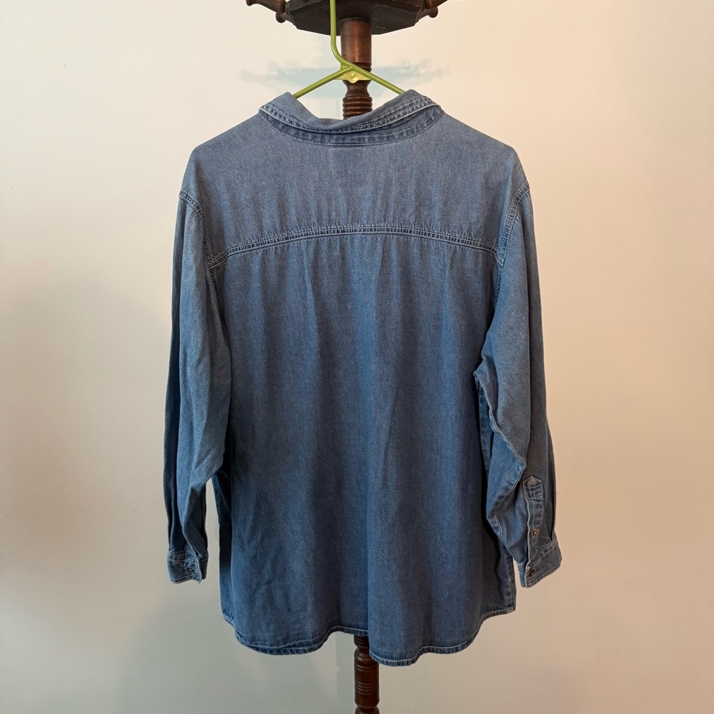 Vintage M&Ms Denim Button Down Shirt Women's - Picture 3 of 5